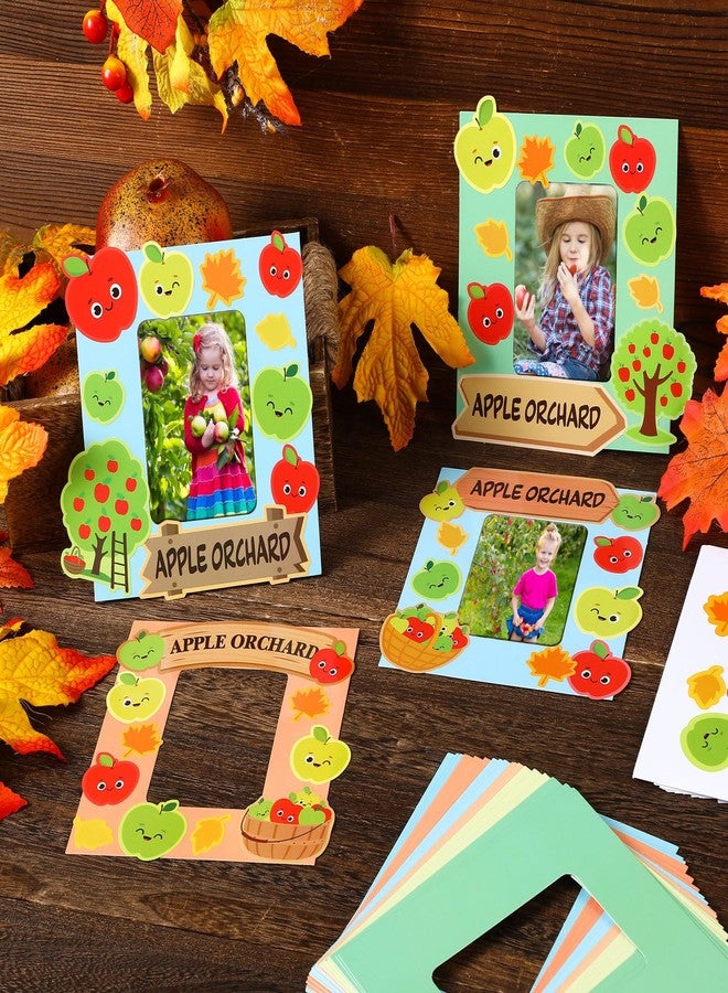 Blueweenly 24 Sets Apple Crafts Fall Picture Frames Crafts Bulk DIY Apple Orchard Patch Magnet Photo Frames Art and Craft for Autumn Thanksgiving Harvest Party Favors Gifts Holiday Activities - Image 5